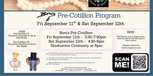 Boni's Pre-Cotillion Program - Fall 2026