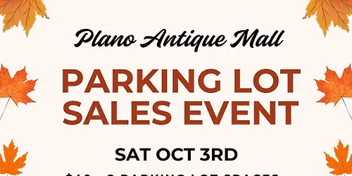 Fall Parking Lot Sales Event 2026