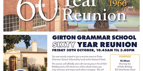 OGA 60 Year Reunion: Classes of 1960, 1961 and 1962