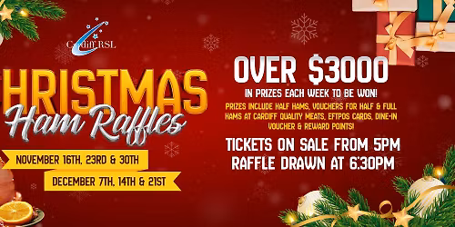 Christmas Ham Raffles at Cardiff RSL