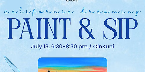 Paint and Sip in San Diego - California Dreaming