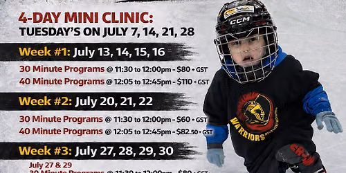 REGISTER NOW - Warriors Summer Learn to Skate (July & August)