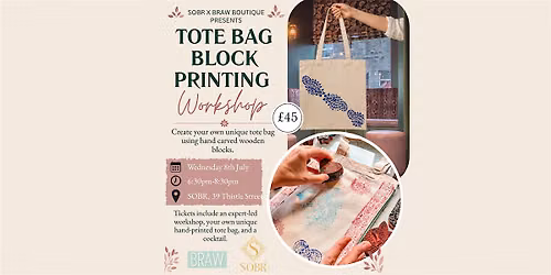 Tote Bag Block Printing Workshop