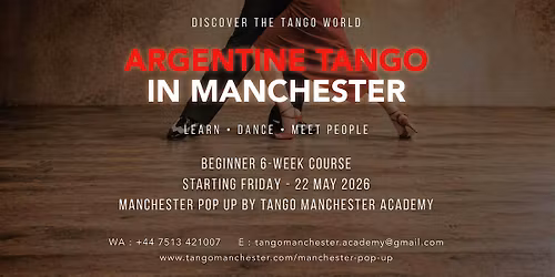 Agentine Tango in Manchester (Beginner Course - 6 weeks)