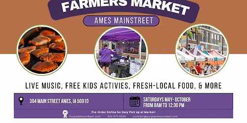 Purple Ribbon Beef at Ames Main Street Farmers Market