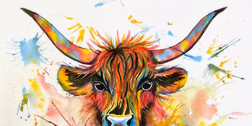 Highland Cow in Watercolours