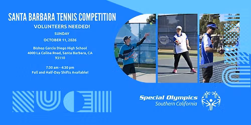 2026 Special Olympics Santa Barbara Tennis Competition