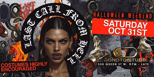 HALLOWEEN NIGHT \u2014 OCT 31ST @ DND TORONTO
