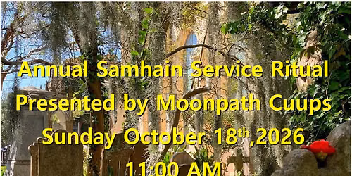 UUCFL Samhain Ritual Service Sunday Oct. 18, 2026 11:00 AM