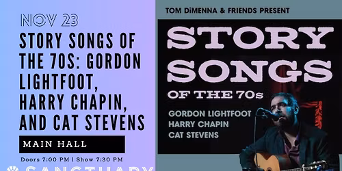 Story Songs of The 70s: Gordon Lightfoot, Harry Chapin, and Cat Stevens