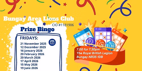 Cash prize Bingo!