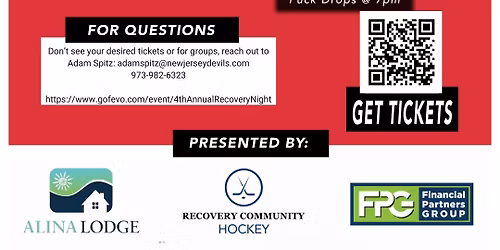 4th Annual New Jersey Devils Recovery Night