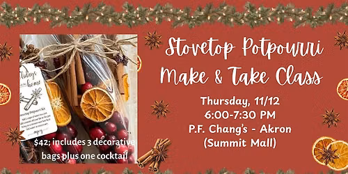 Stovetop Potpourri Make & Take Class