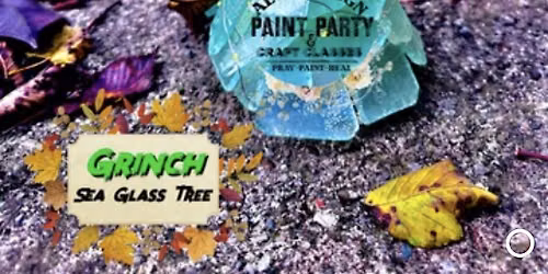 Grinch Sea Glass tree at The Bucket