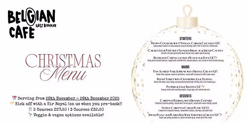 Christmas Menu @ The Belgian Cafe