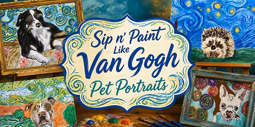 Sip n' Paint like Van Gogh Pet Portraits at Copper Moon