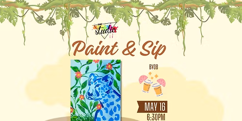 Paint & Sip: Petals and Spots \ud83c\udf38\ud83d\udc06\ud83e\ude75