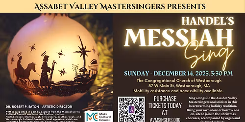 Assabet Valley Mastersingers "Messiah Sing" Event