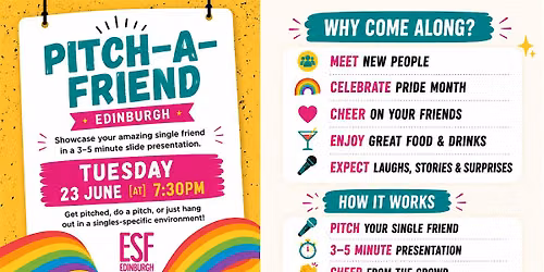 Pride Pitch A Friend at Edinburgh Street Food