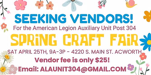 Seeking Vendors for Spring Craft Fair