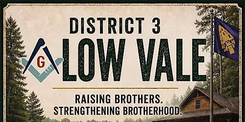 3rd Masonic District 2026 Low Vale Dinner