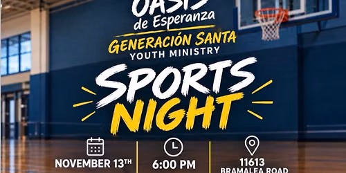 Sports Night \/ Ages 15-35 yrs old
