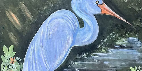 NEW!! Paint & Sip Event @ Tideland Brewing: Graceful Egret