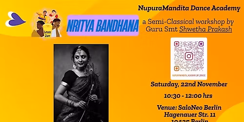 Nritya Bandhana - a Semi-classical Workshop by Guru Shwetha Prakash