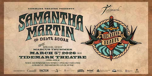 Samantha Martin and Delta Sugar Reckless Hearts Tour