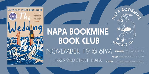 Napa Bookmine Book Club: The Wedding People by Alison Espach