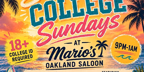 College Sundays at Mario\u2019s Oakland