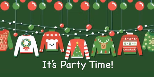 Holiday party and yarn sale\/swap