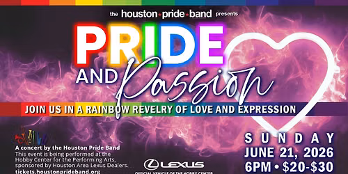 Pride and Passion - A Houston Pride Band Concert