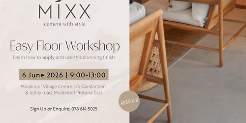 Mixx Cement Easy Floor Workshop at Megapaints Mooikloof!