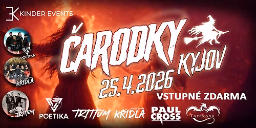 \u010carodky v Kyjov\u011b \u2605 25. 4. 2026 \u2605 Poetika, K\u0159\u00eddla, Tritium