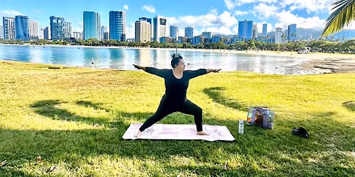 Sunday Sunset Reset Yoga \u2013 Magic Island Oceanfront Experience