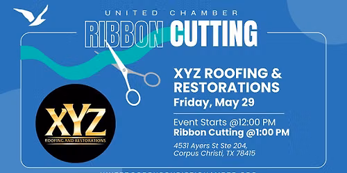 Ribbon Cutting for XYZ Roofing and Restoration