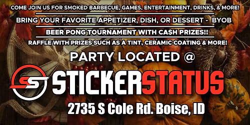 5th Annual Sticker Status Friendsgiving Potluck Party