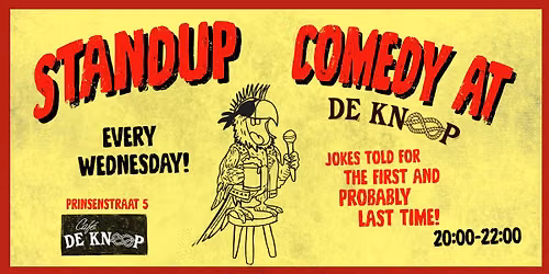 Hump Day Comedy in English at Cafe de Knoop!