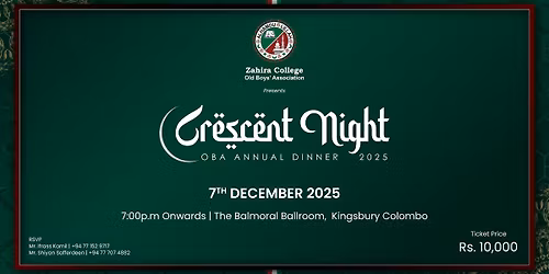 Crescent Night - Zahira OBA Annual Dinner 2025