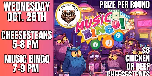 October Music Bingo
