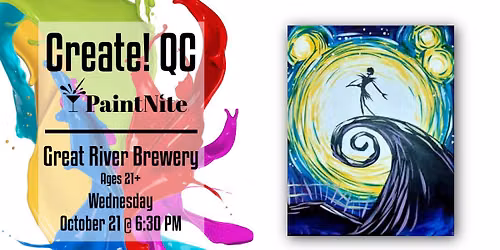 Paint Nite at Great River Brewery: Nightmare Before