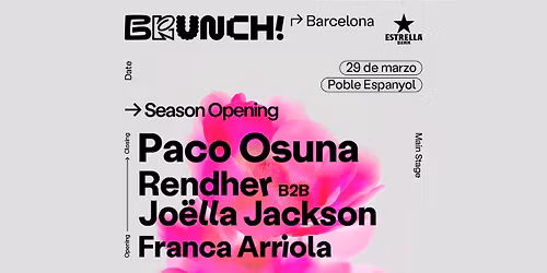 Brunch Electronik Barcelona - Season Opening w Paco Osuna, Rendher Tickets