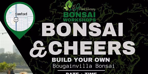 Bonsai & Cheers Deviant Wolfe Brewing - L&J Nursery- Bougainvillea Bonsai
