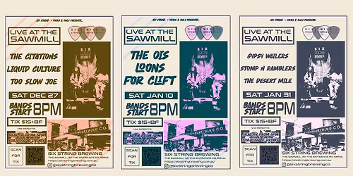 Gypsy Wailers + Stomp N Ramblers + The Desert Mile @ Six String Brewery