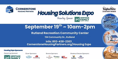 Cornerstone Housing Partners Housing Solutions Expo presenting sponsor Heritage Family Credit Union