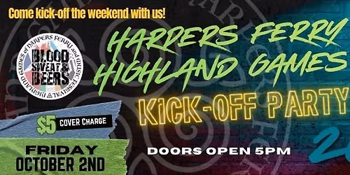 Harpers Ferry Highland Games 2026 KICK-OFF PARTY