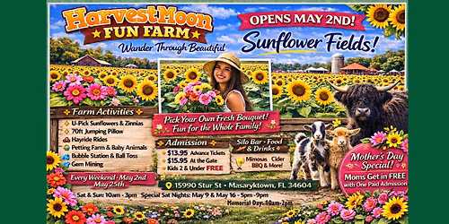 Sunflower Festival at HarvestMoon Fun Farm