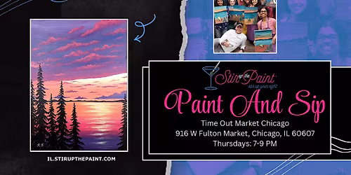 \u201c Vibrant-Sunset\u201d Paint Night Event Thursday 7:00 p.m. at Timeout Market