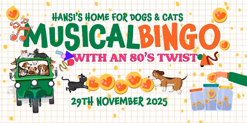 Musical Bingo evening to raise much needed funds for Hansi's Home for Dogs & Cats in Sri Lanka